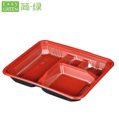 China Food Grade Factory Wholesale 4 Compartment PP Disposable Lunch Box For Catering HA-02 for sale