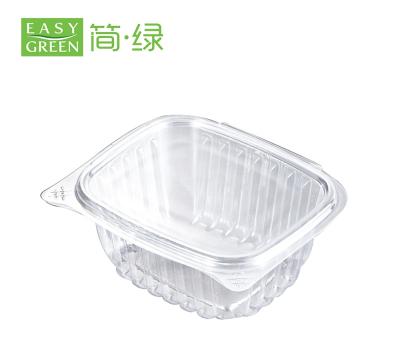 China Clear Disposable Plastic Disposable Food Packaging PET Clamshell Salad Bowl Box With Lid for sale