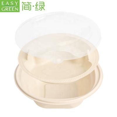 China 100% Food Grade Cornstarch Easy Green Biodegradable Disposable Disposable Bowl With Lids OG-800 for sale