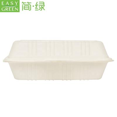 China 100% LB1200 Compostable Easy Green Cornstarch Clamshell Disposable Biodegradable Food Containers for sale