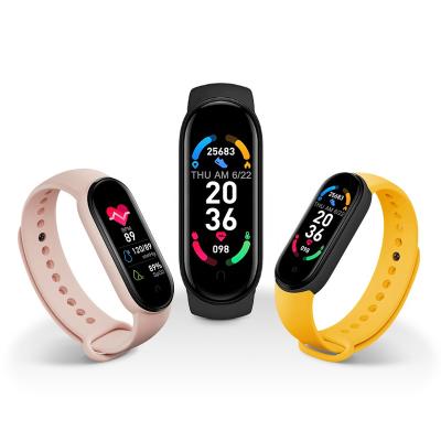 China Wifi 2021 M6 Newest Smart Watches Factory Wristband Fitness Tracker Heart Rate Blood Pressure Top Sell M6 Sport Smart Band for sale