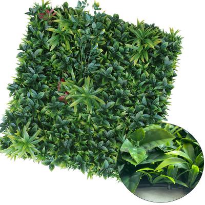 China Eco-Friendly Faux Leaves Vertical Garden Plant Wall Boxwood Panels Outdoor Green Wall Artificial Foliage for sale