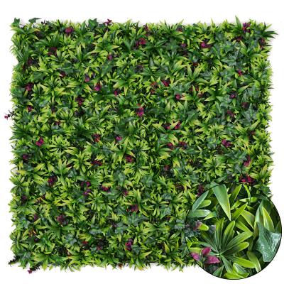 China Eco-friendly Wholesale 100 X 100cm Artificial Green Grass China Boxwood Hedge Panels Wall Hedge for sale