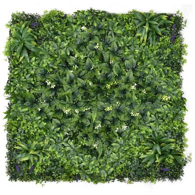 China Contemporary Artificial Grass Flowers Plants Artificial Greenery Backdrop Green Boxwood Hedge Plants Wall for sale