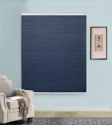 China Oriel window po. 72 Length Blackout Cordless Cellular Fabric Honeycomb Shade Pleated Window Blinds for sale