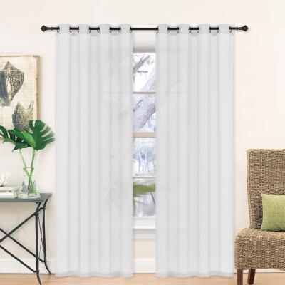 China Fashion Luxury White Sheer Curtains Fabric Canvas Already Made Curtains for sale