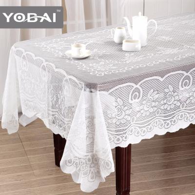 China Custom Oilproof Tablecloth Hotel Lace Tablecloth for sale