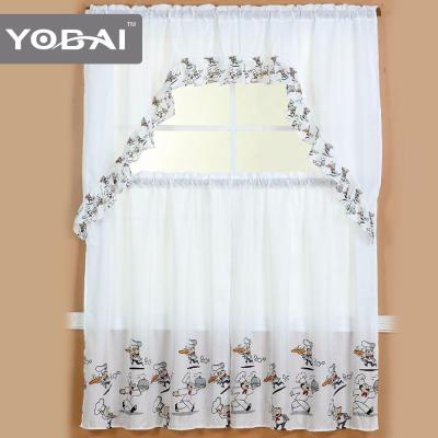 China Fashion Unique Cheap European Used Hotel Window Ethnic Kitchen Printed Curtains for sale