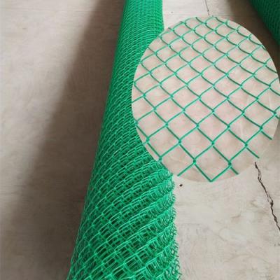 China Barrier Mesh 9 Gauge Diamond Chain Link Fence 50x50mm Mesh Size Chain Link Fence PVC Coated Rolling Gate for sale