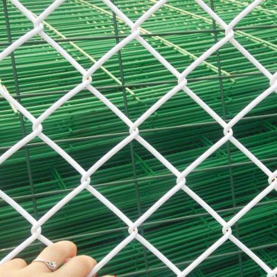 China Fence Mesh Hot Dip Galvanized Chain Link Fence Green Coded Security Chain Link Fence For Farm for sale