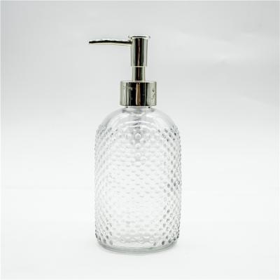 China Scum Large Lotion DispenserRefillable Soap Dispenser and Pump Glass Liquid Soap Bottle Holder for Bath for sale