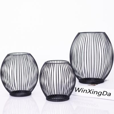 China Hot Chinese Decorative Modern Metal Home Decorative Candle Holder Wholesale Lantern Wire Other Candle Holder Wedding for sale