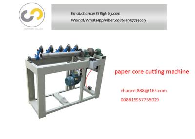 China Spiral paper core tube cutting machine, tissue paper pipe cutter for sale