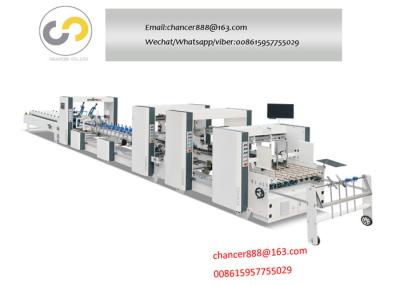 China Automatic high speed cardboard and corrugated carton folder gluer, carton forming machine for sale