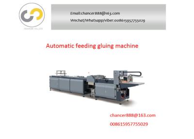 China Automatic hardcover feeding gluing machine book binding, hardcover folder machine for sale