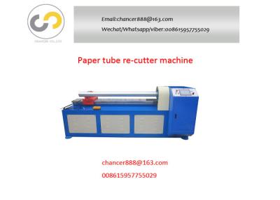 China Automatic spiral paper core cutting machine, kraft paper core cutter for sale