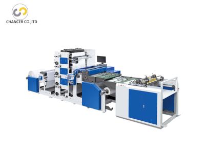 China 4 colors paper plastic film flexo printing cutting machine for hamburgers for sale