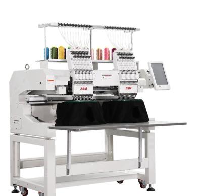 China Garment Shops New Computer Embroidery Machine Multi Needles Two Head Embroidery Designs Machine For Hat T-shirt for sale