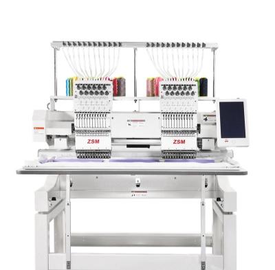 China Garment Shops Programmable Automated Embroidery Machine Double Heads Industrial Embroidery Machines For Sale for sale