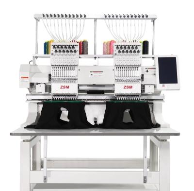 China Garment Shops Best Professional Machine Embroidery Automated Double Heads Embroidery Machine For Hat T-Shirt for sale