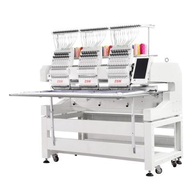 China Garment Shops New Multi Head Digital Computer Embroidery Machine 3 Needle Embroidery Machine Household Hat T-shirt Embroidery Machine for sale