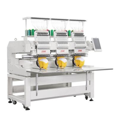 China Garment Shops Hat Embroidery Machine Three Heads Multifunctional Flat T-shirt Embroidery Machine Automated Embroidery Machine For Business for sale