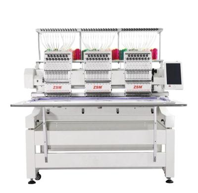 China Garment Shops High Quality Flat Automated Embroidery Machine Three Head Hat T-shirt Embroidery Machine For Business And Home for sale