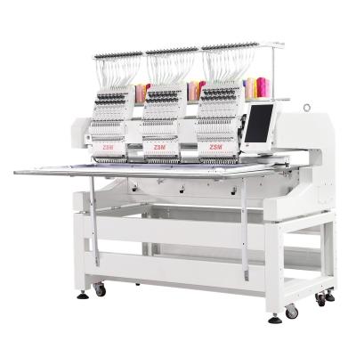 China Garment Shops Economical Flat 3 Heads Automated Embroidery Machine Cap T-shirt Embroidery Machine for sale