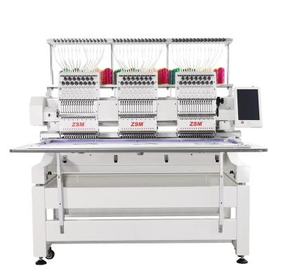 China Garment Shops New Arrival Flat Cap T-shirt Embroidery Machine Three Multifunction Head Computer Embroidery Machine for sale