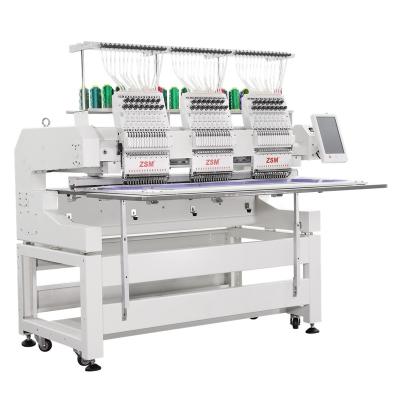 China Garment Shops Multi Heads Embroidery Computer Machine 3 Head Flat Cap Embroidery Machine For Business And Home for sale