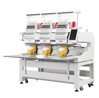 China Garment Shops Embroidery Machine Makers 3 Head Computer Embroidery Machine For Hat T-shirt for sale