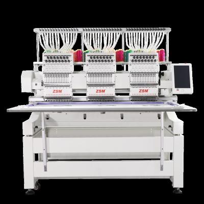 China Garment Shops QM1203 Embroidery Machine 3 Head Multi Needles Embroidery Automated Machine For Hat T-shirt for sale