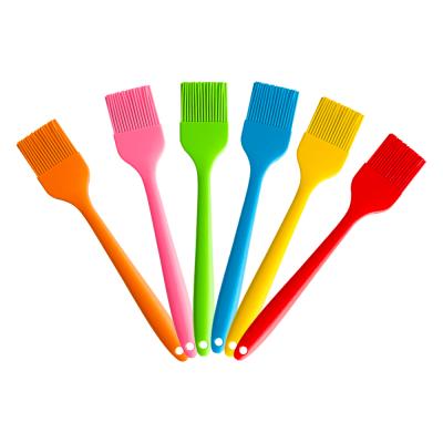 China Sustainable Large Size Built-in BBQ Oil Brush Reusable Heat Resistant Non-Stick Baking Pastry Tools Silicone Oil Brush for sale