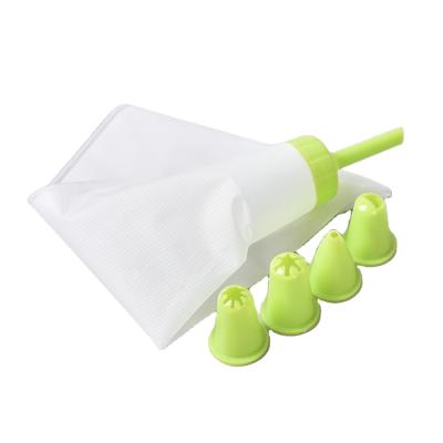 China Sustainable 5-Piece Spout Set Bag Translucent Cream Cake Baking Tools for sale