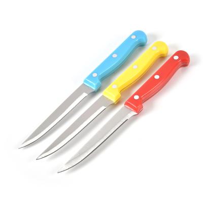 China Viable Hot Selling Colorful Handle Stainless Steel Six-piece Kitchen Knife Sets Steak Knife Sets for sale