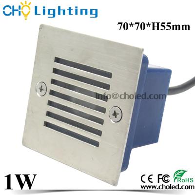 China Step/hotel stair ladder/corner square ect 12v 1w 3w led wall light step recessed outdoor deck lighting for sale