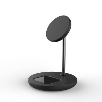 China Electric Appliances Amazon New 2 in 1 Magnetic Wireless Charger Stand 15W Fast Charging Stand for iPhone12/13 for Airpods for sale