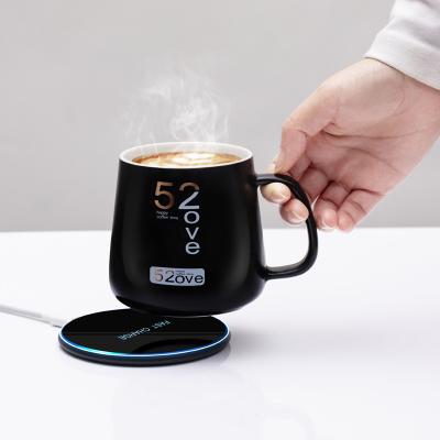 China 2022 New Promotion Coffee Mug Thermostat Coffee Mug Warmer 2IN1 Charger Wireless Charger Fast Charging Wireless Protection 18W for sale