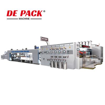 China Good Factory Selling 4 Colors Flexo Printing Machine With Corrugated Cardboard Boxes Automatic Folder Gluer for sale