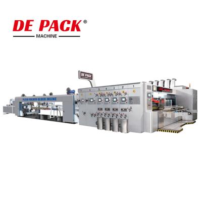 China Factory Automatic Flexo Printing Slotting Folder Gluer Cardboard Box Making Machine /Corrugated Box Die Cutting Machine for sale