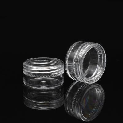 China PS Cream Jar 2.5g 3g 5g 10g 15g 20g 25g 30g Eco-friendly Plastic Loose Clear Powder Jar 10ml 15ml 20ml 25ml 30ml 5ml 3ml 2.5ml For Eyeshadow for sale