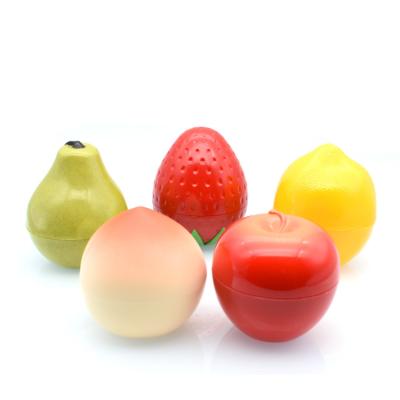 China High Quality Eco-friendly 30g 30ml Empty Plastic PP Fruit Shape Skin Care Cream Jar Strawberry Lemon Strawberry Peach Apple For Cosmetic for sale