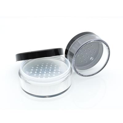 China Factory price 10ml 3g 5g 10g 20g 30 gram 50g 30g powder 30 gram eco-friendly empty plastic cosmetic loose jar with sieve for cosmetic for sale