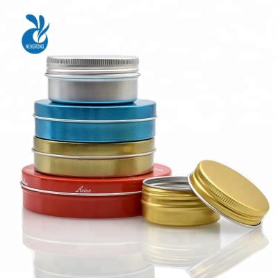 China High Quality Eco-friendly Cosmetic Cream Aluminum Jar 200ml 5ml 10ml 15ml 30ml 50ml 60ml 80ml 100ml 150ml With Screw Lid For Luxury Cosmetic for sale