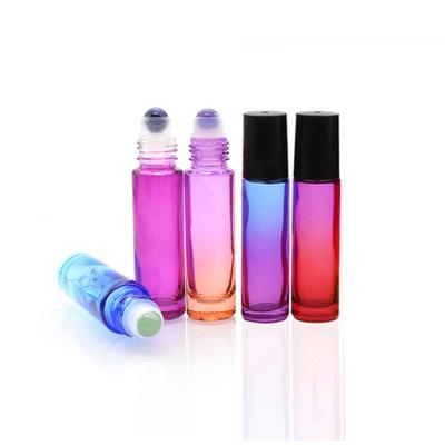 China China Factory Essential Oil Perfume Cosmetic Natural Portable Bottle Various Color Gemstone 10ml Glass Roll On Bottles For Sale for sale