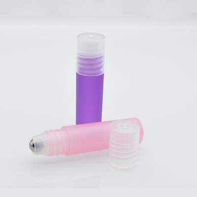 China High Quality Light Pink 3ml 4ml 8ml 10ml 5ml Personal Care Perfume Blue White Purple Plastic Roll On Bottle With Trackball For Cosmetic for sale