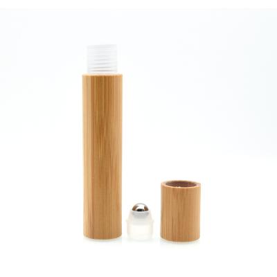 China Full Bamboo Sample 5ml 8ml 10ml 15ml 20ml Luxury Fragrance Free Essential Oil Essential Oil Roll On Bottle With Metal Roller for sale