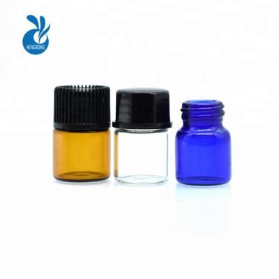 China Sample Glass Bottle 1ml 2ml 3ml 5ml High Quality Small Perfume Personal Care 1/4 Drachma 5/8 Drachma 1ml 2ml Blue Amber Glass Vial Clear for sale