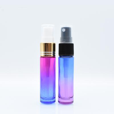 China Personal Care Free Samples 10ml Gradient Perfume Thick Glass Spray Bottles With Sprayer Cap for sale