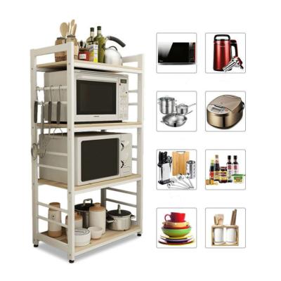 China Sustainable Modern Kitchen Display Cabinets Storage Racks Oven Rack Simple Design Melamine Wood Home Furniture for sale